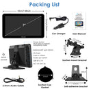packing list: car screen, car charger, mount brackets, etc.