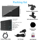 packing list: car screen, car charger, mount brackets, user manual, etc.