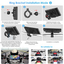 ring bracket installation mode 2(without extension rod), suitable for different motorcycle handlebars