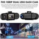 CARPURIDE M8, 1.5 Inch Led Screen, FHD 1080P Dual Lens Dash Camera