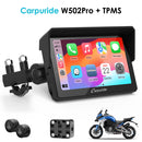 Carpuride W502 Pro / W702 Pro Wireless Motorcycle Stereo with Optional TPMS | Dual Bluetooth Intercom, Compass & Barometer
