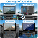 4 ways of sounding: bluetooth audio, local horn, aux connection, FM transmission