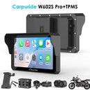 Carpuride W602S Pro with Optional TPMS | 6-Inch Motorcycle CarPlay  | Plug-and-Play BM05 Bracket with Type-C Port