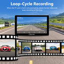 bluetooth touchscreen car radio with loop-cycle recording