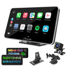 Car Stereo with Wireless Apple CarPlay&Android Auto,Plug and Play Quick Install, Suitable for All Cars, 7 Inch IPS Touch Screen, Multimedia Player with Bluetooth, Mirror Link, Backup Camera,Silver Frame