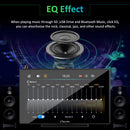 car dash screen with EQ effect adjust, rock, classical, jazz and other sound effects