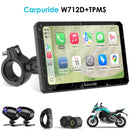 Carpuride W712D with TPMS package contents including tire pressure sensors