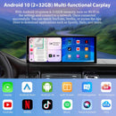CARPURIDE W125P Portable Wireless Car Stereo, Support Install Pre-installed Apps