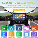 Carpuride W603D with TPMS Option | Wireless Portable Motorcycle Stereo with HD Dual Cameras