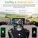 Carpuride W603D with TPMS Option | Wireless Portable Motorcycle Stereo with HD Dual Cameras
