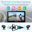 Carpuride W712D dual 1080P front and rear dash cam for motorcycles