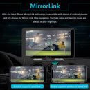 car dual radio with mirror-link tech, wired connection for autolink, wired & wireless for airplay