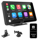 Car Stereo with Carplay/Android Auto, Plug and Play Quick Install, Suitable for All Cars, 7 Inch IPS Touch Screen, Multimedia Player with Bluetooth, Mirror Link, Google and Siri Assistant