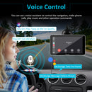 Car Stereo with Carplay/Android Auto,7" IPS Touch Screen,Silver Frame,Plug and Play Quick Install, Suitable for All Cars,Multimedia Player with Bluetooth, Mirror Link, Google and Siri Assistant
