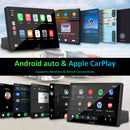 CARPURIDE Wireless Portable Car Stereo with Light-Sensitive,Dual 4Ω3W speakers, 9 Inch IPS Touchscreen Car Radio Receiver Works with Carplay/Android Auto/Mirror Link/Bluetooth/Google/Siri/WiFi/GPS Navigation