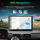 CARPURIDE Wireless Portable Car Stereo with Light-Sensitive,Dual 4Ω3W speakers, 9 Inch IPS Touchscreen Car Radio Receiver Works with Carplay/Android Auto/Mirror Link/Bluetooth/Google/Siri/WiFi/GPS Navigation
