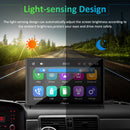 CARPURIDE Car Stereo with Wireless Apple CarPlay&Android Auto, Dual 4Ω3W speakers, 9" IPS Touchscreen Car Radio Receiver with Mirror Link/Bluetooth/Google/Siri/WiFi/GPS Navigation/Light-sensing/EQ effect,Backup Camera