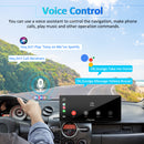 use voice assistant like siri or google to control the navigation, make calls, play music, etc.