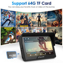 support 64G TF card, enjoy your favorite music or video on the journey