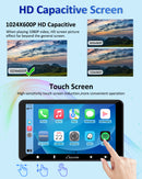 CARPURIDE W708 Wireless Portable Car Stereo with Backup Camera